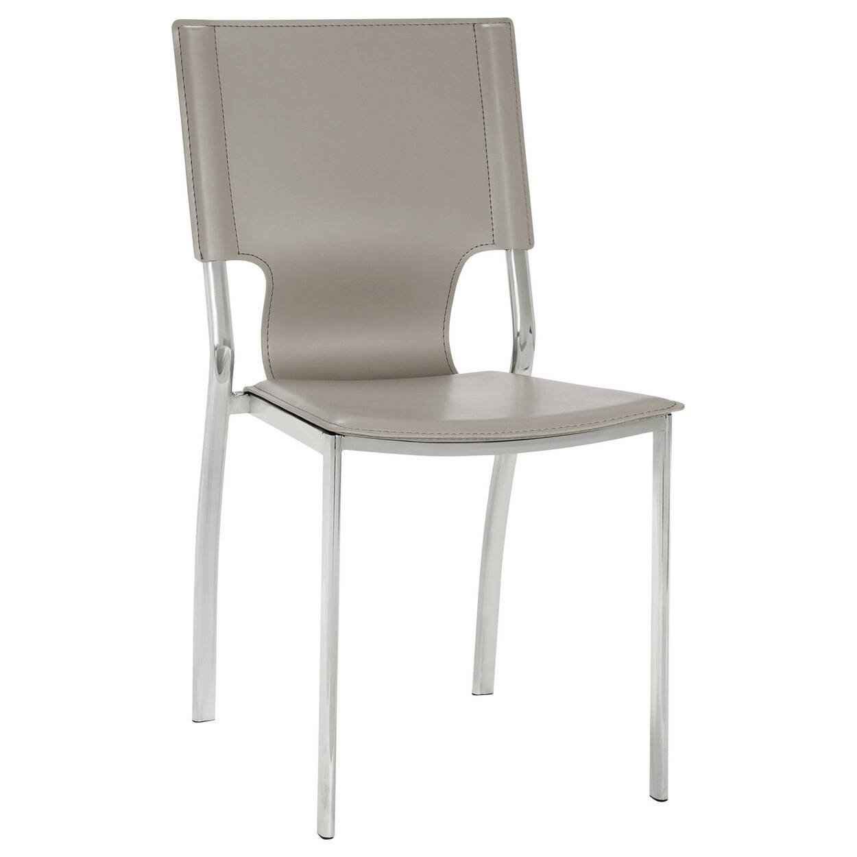 Faux Leather And Metal Dining Chair Bouclaircom