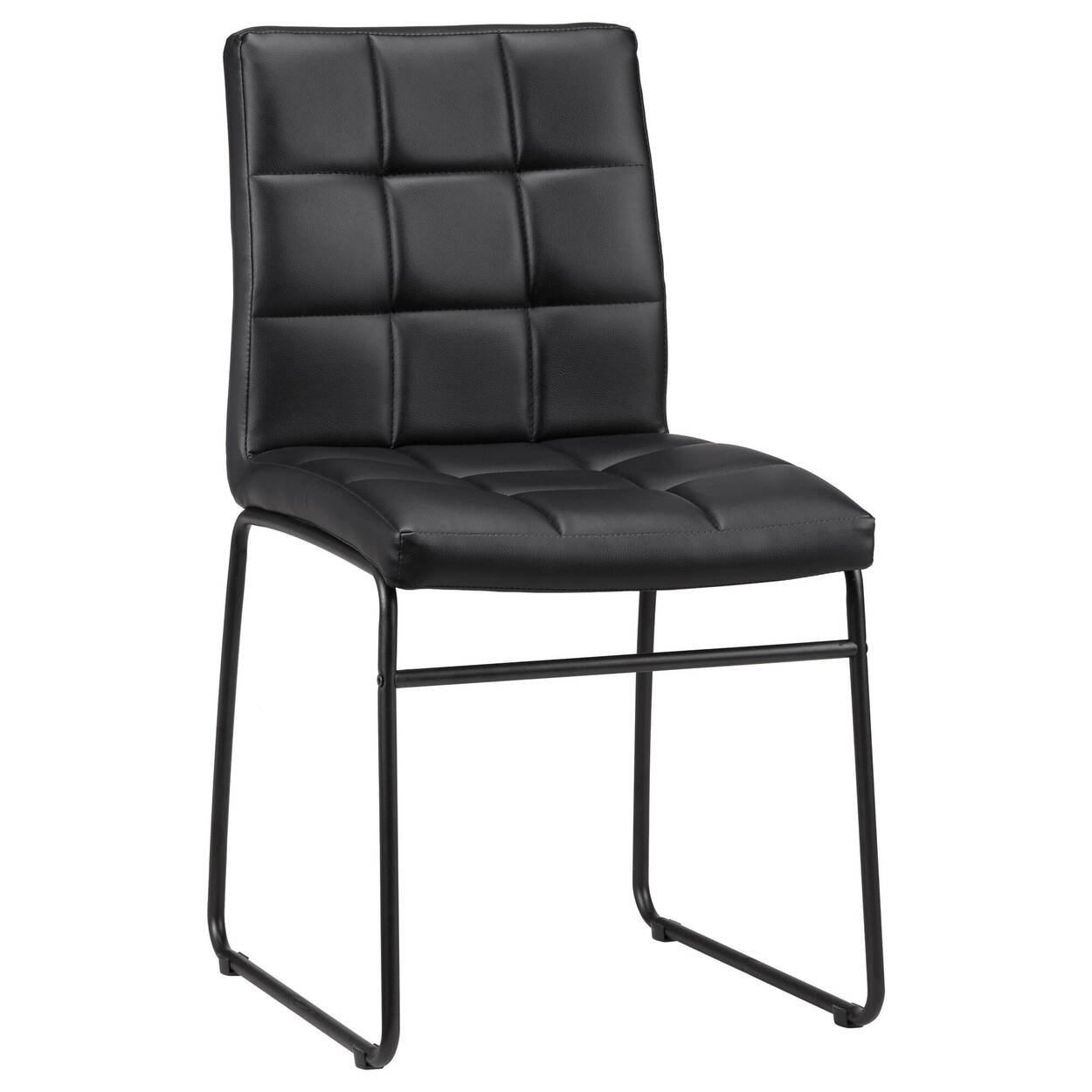 Faux Leather And Metal Dining Chair