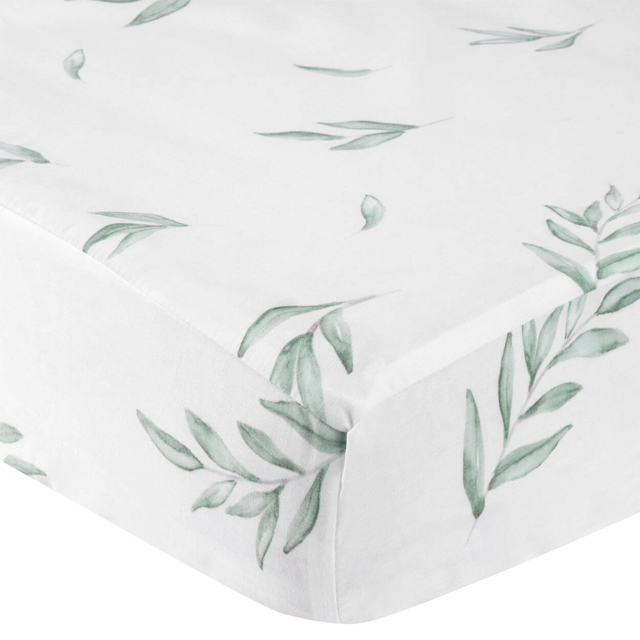 Drap-housse pour lit de bébé imprimé feuilles
