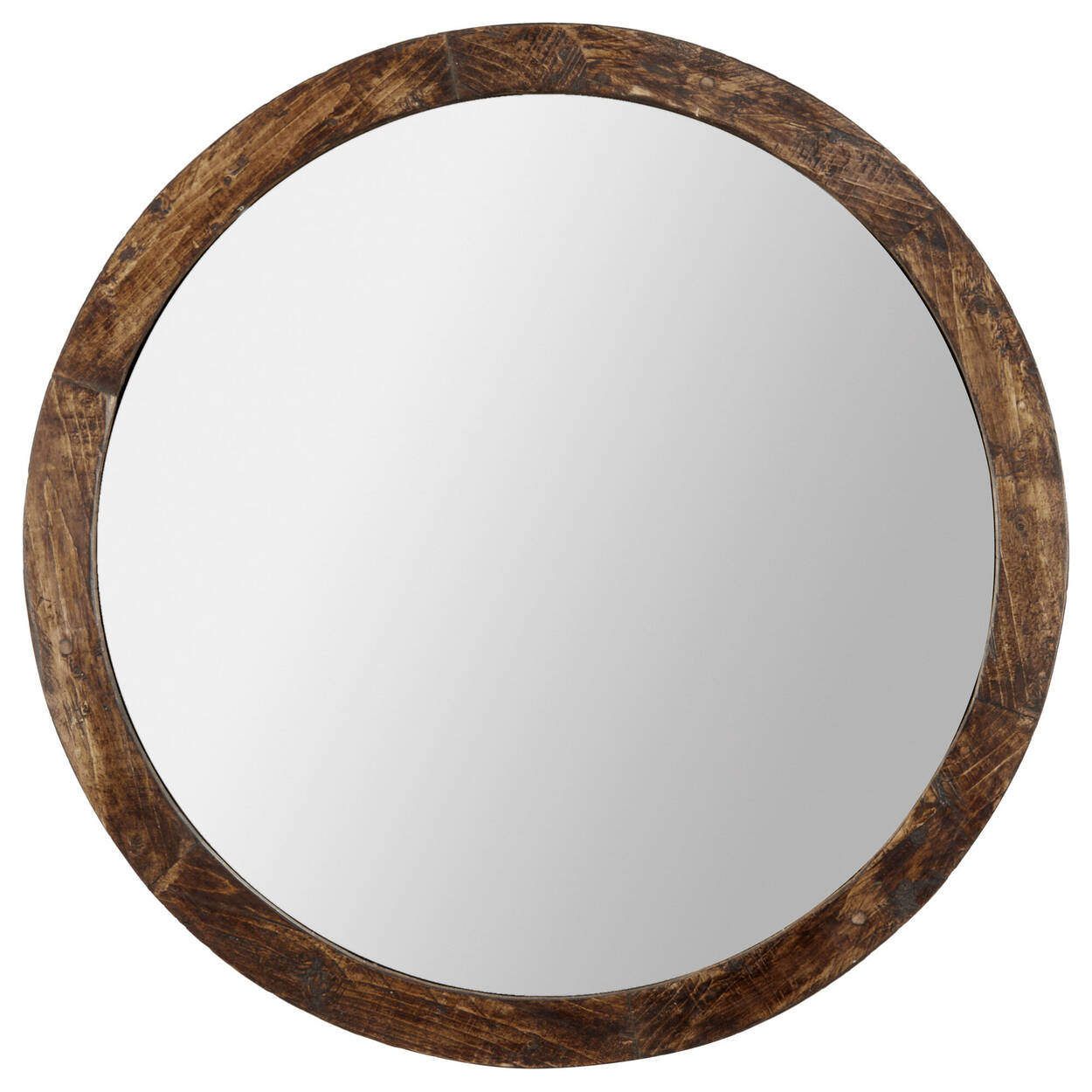 Round Wood-Framed Mirror | Bouclair.com